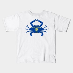 Oregon Crab Flag Kids T-Shirt